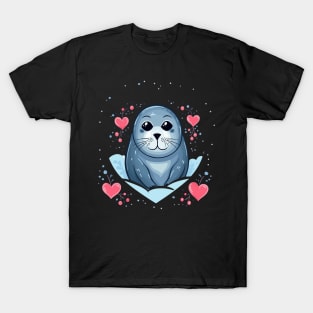 Harp Seal Valentine Day T-Shirt